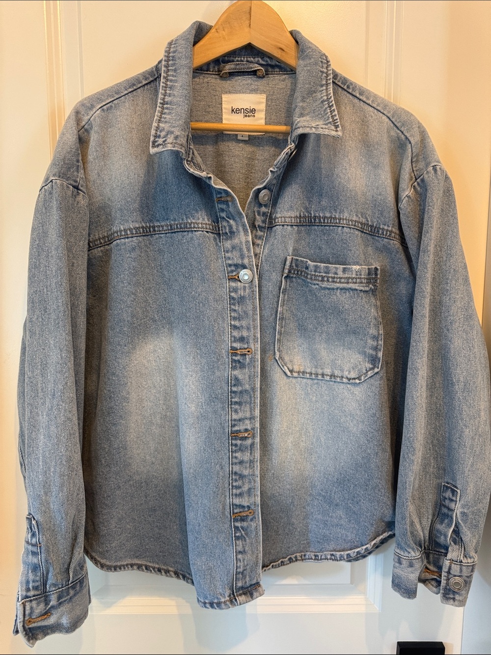 Kensie Oversized Denim Shirt Jacket